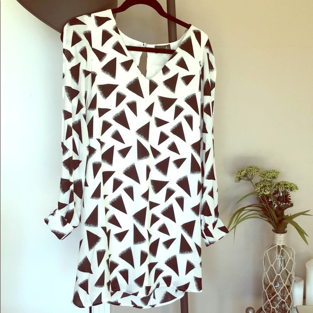 Anthropologie black and white dress